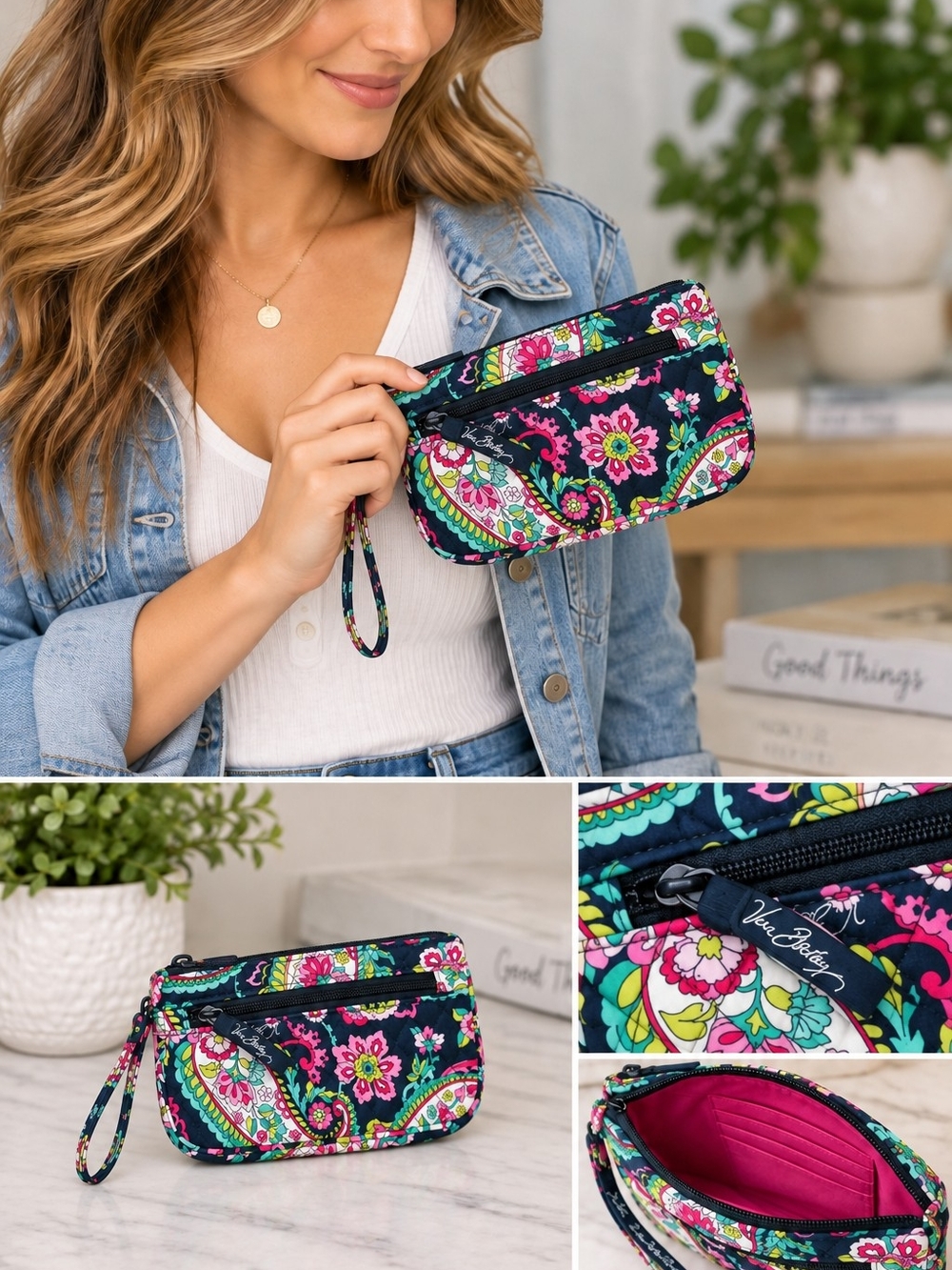 Vera Bradley Paisley Design Wristlet